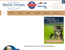 Tablet Screenshot of mountvernonvets.com